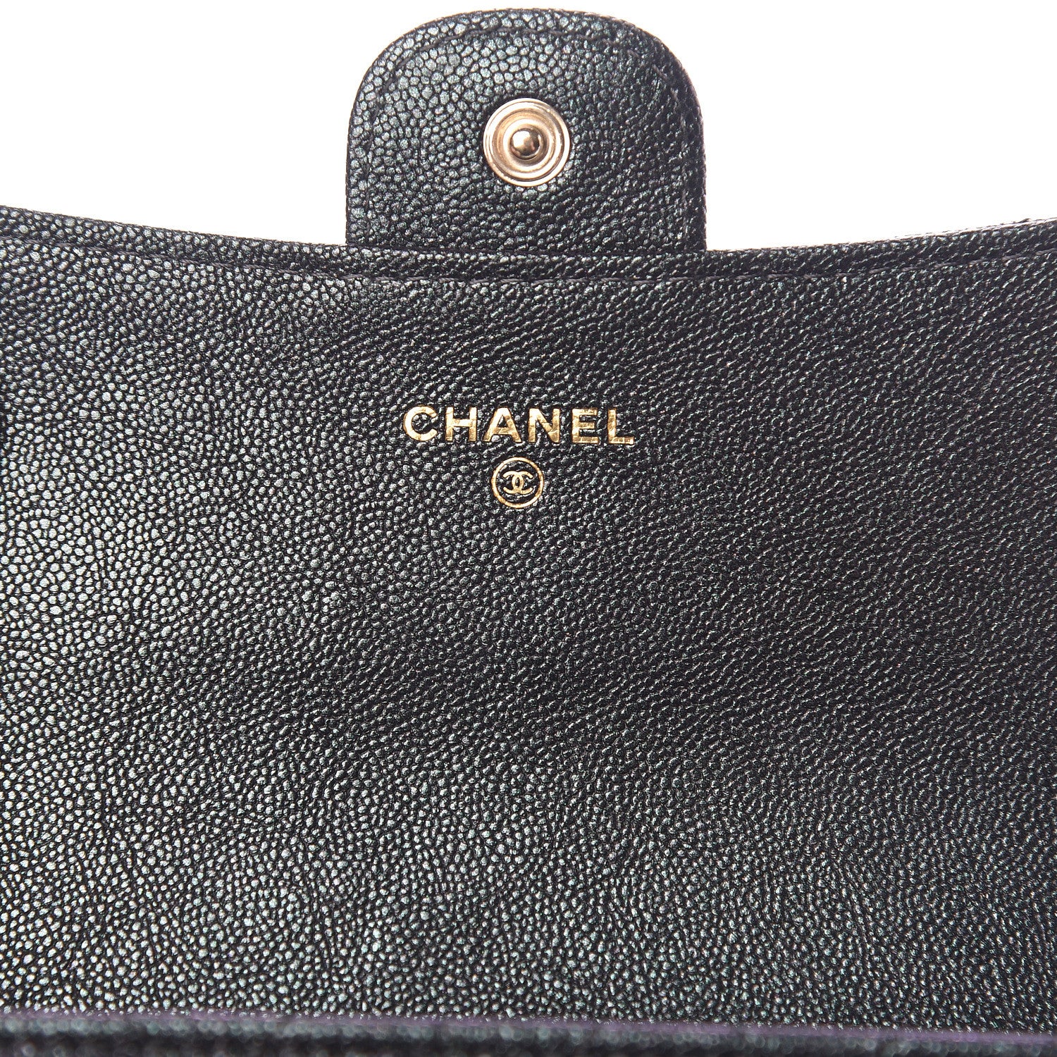 Chanel Iridescent Caviar Quilted Medium Flap Wallet Black 6 of 9