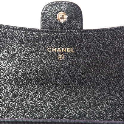 Chanel Iridescent Caviar Quilted Medium Flap Wallet Black 6 of 9