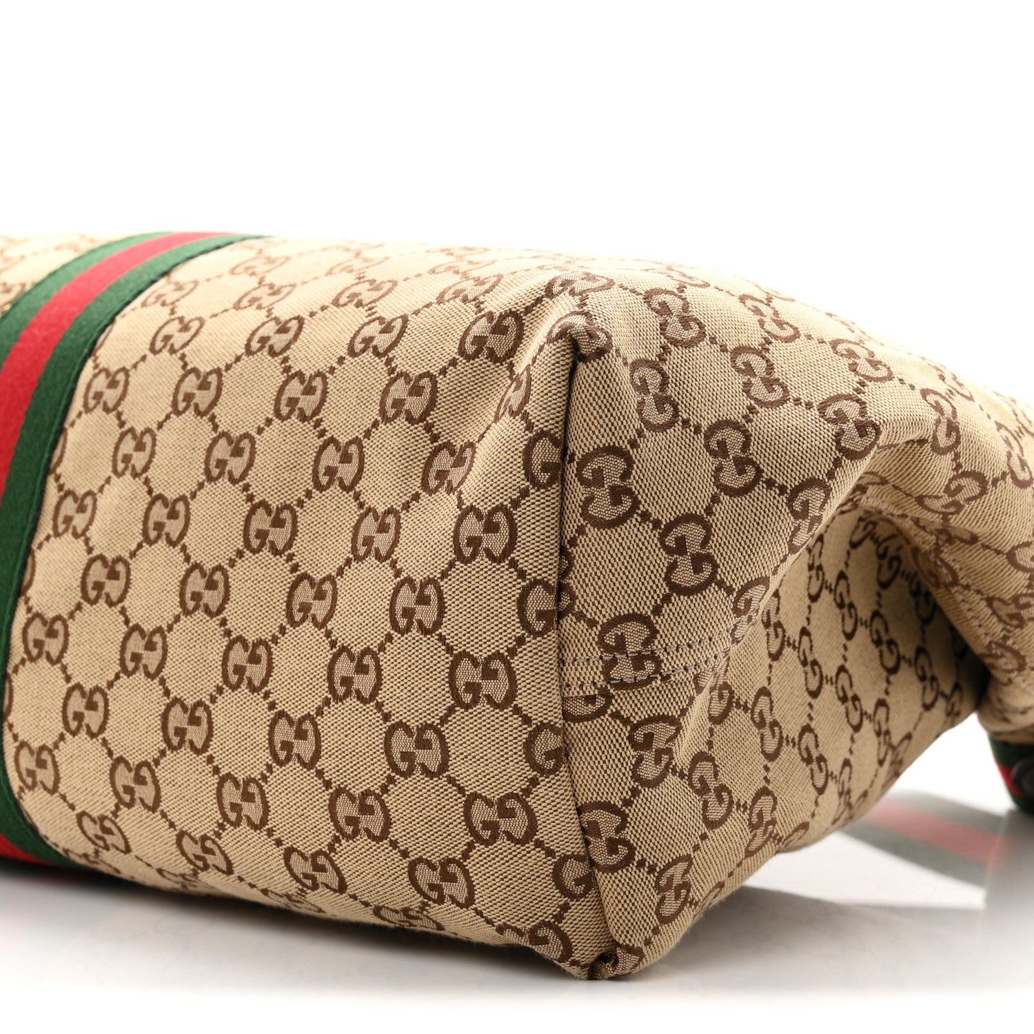 Gucci GG Monogram Web Large Giglio Tote Beige Brown 10 of 10