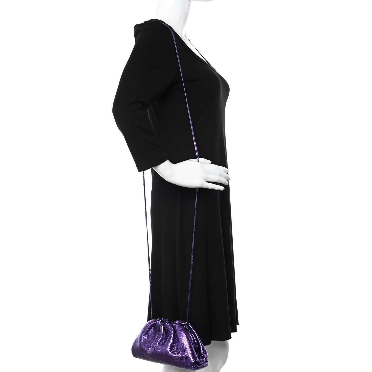 Metallic Crinkled Lambskin The Mini Pouch Viola