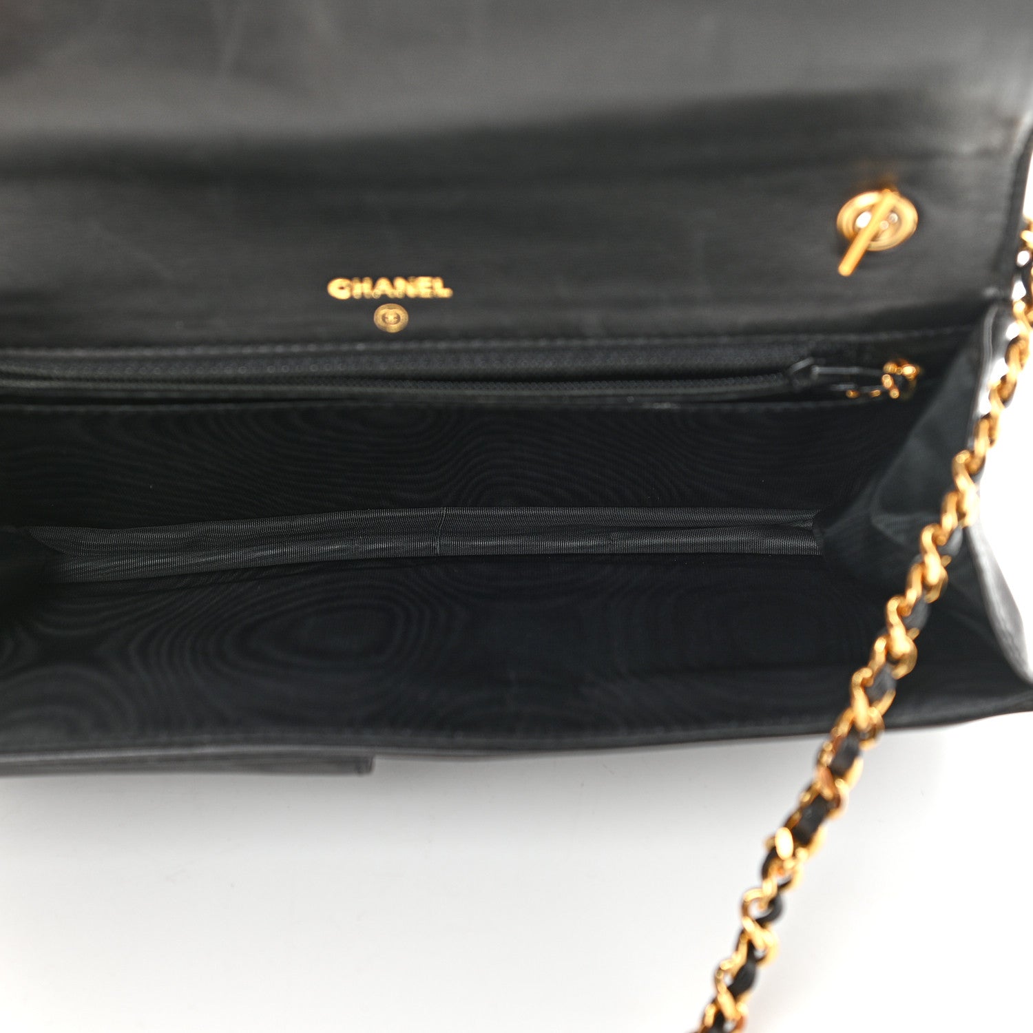 Chanel Patent Timeless CC Wallet On Chain WOC Black 4 of 9