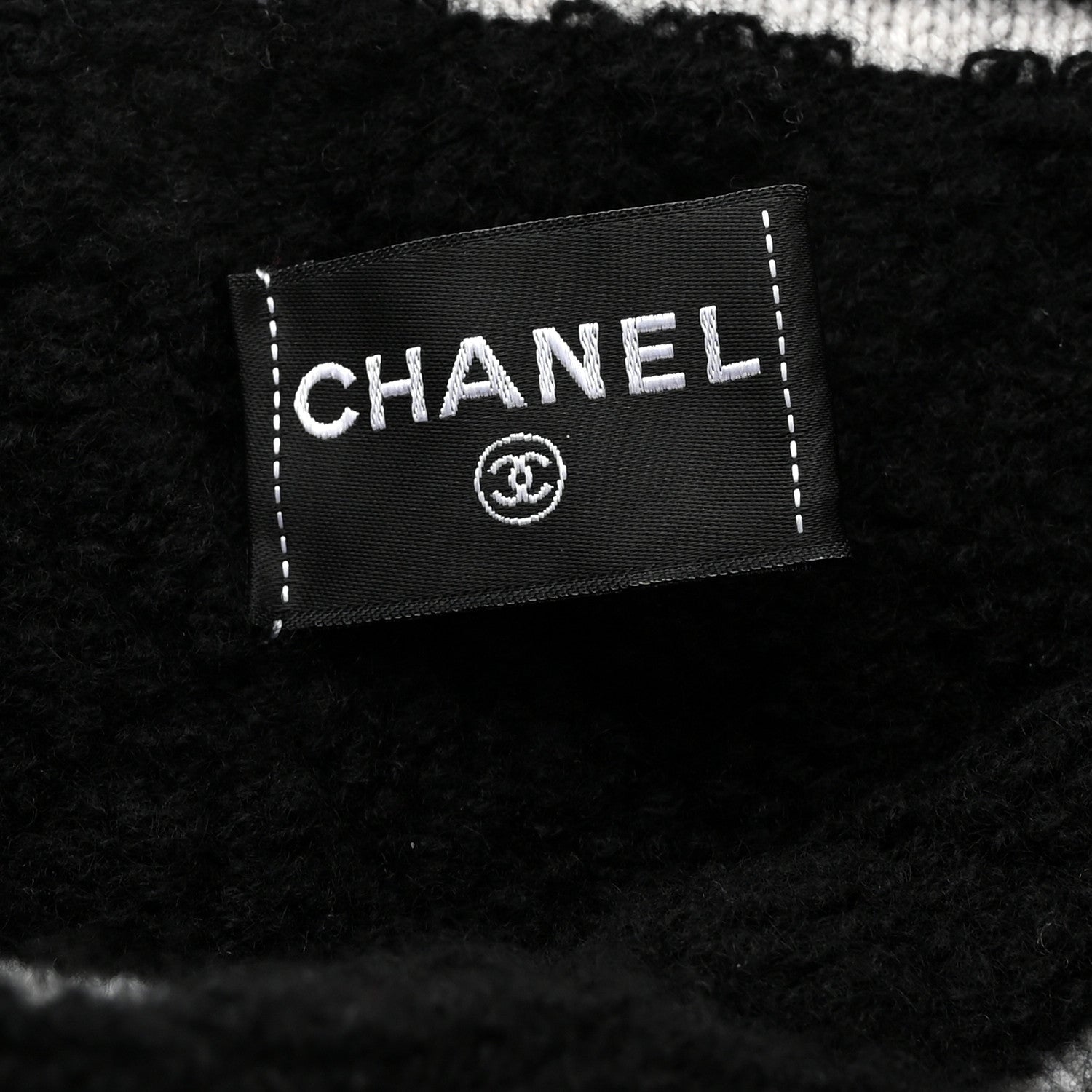 Chanel Cashmere CC Headband Black 4 of 5