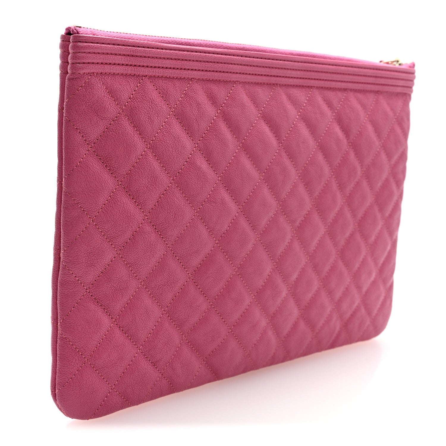 Chanel Caviar Quilted Medium Boy Cosmetic Case Pink 3 of 7