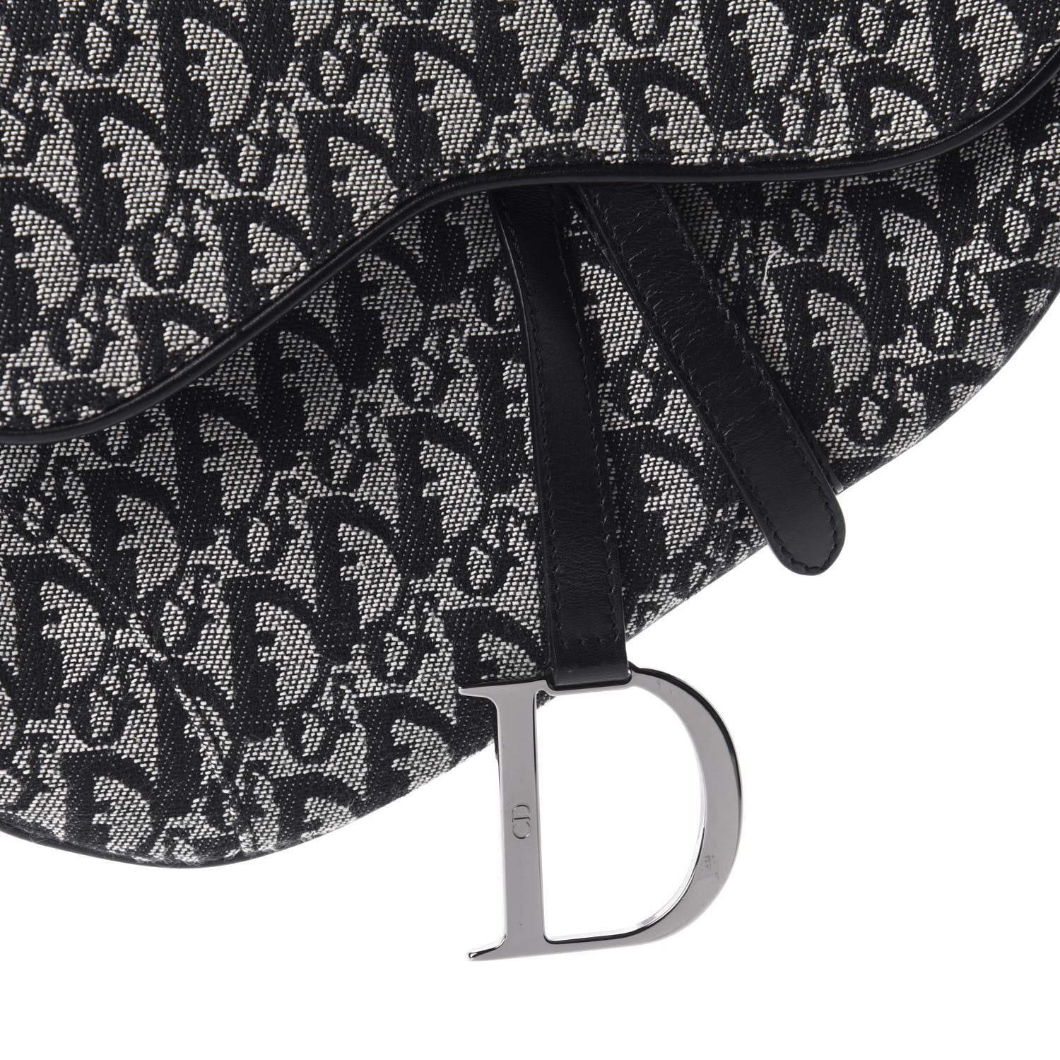 Christian Dior Monogram Saddle Bag Black 10 of 10
