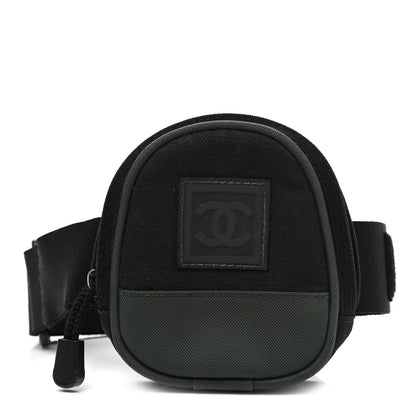 Chanel Canvas Nylon Sport Arm Pouch Black Green 1 of 9