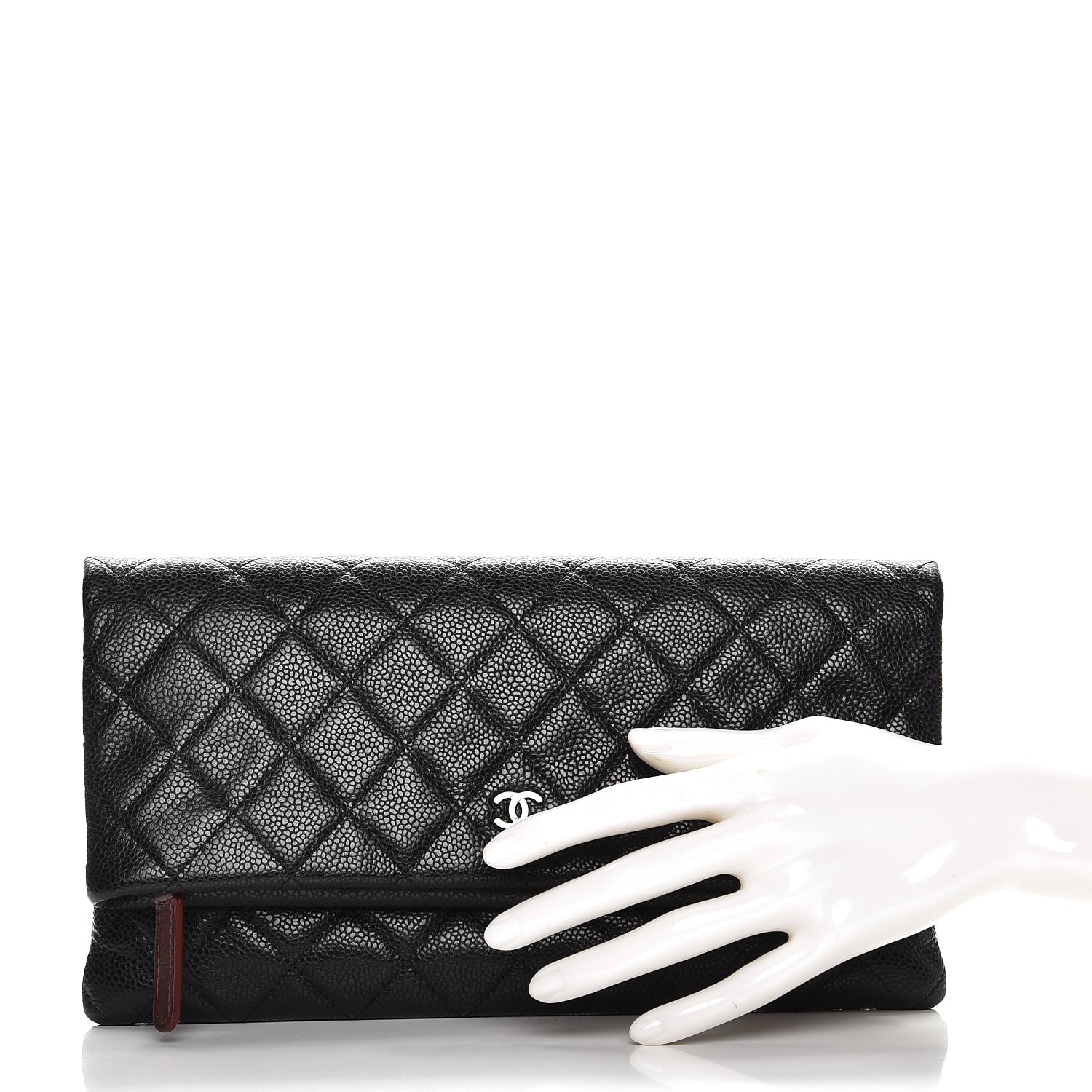 Chanel Caviar Quilted CC Beauty Clutch Black 2 of 7