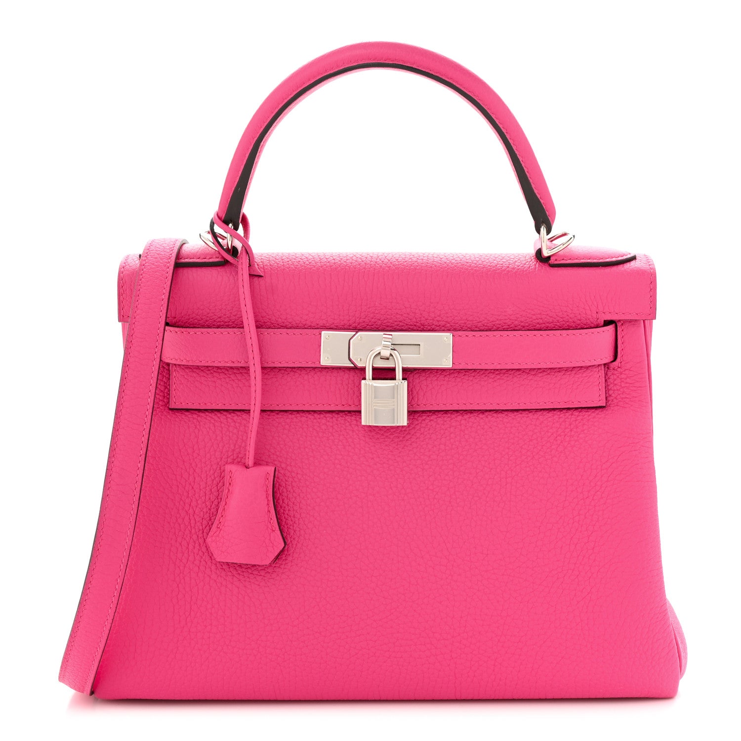 Hermes Togo Kelly Retourne 28 Rose Shocking 1 of 16