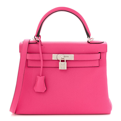 Hermes Togo Kelly Retourne 28 Rose Shocking 1 of 16