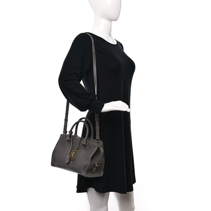 Saint Laurent Calfskin Monogram Baby Cabas Fog 2 of 12