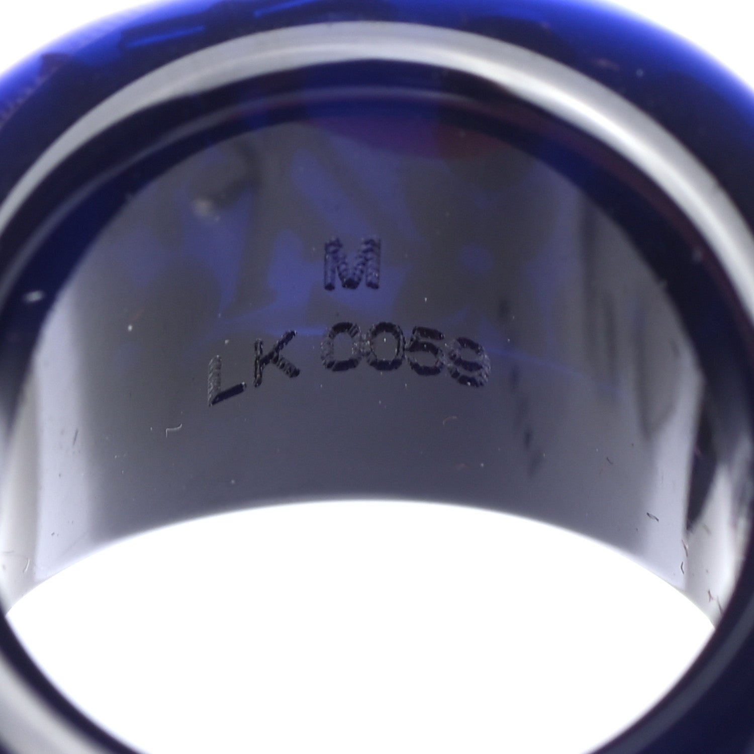 Louis Vuitton Resin Swarovski Crystal Inclusion Ring M Blue 4 of 5