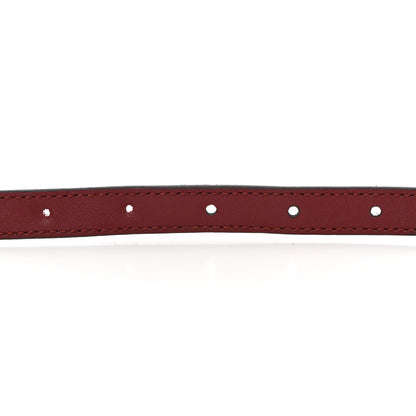 Gucci Suede Icaro Plaque Interlocking G 15mm Belt 80 32 Red 4 of 5