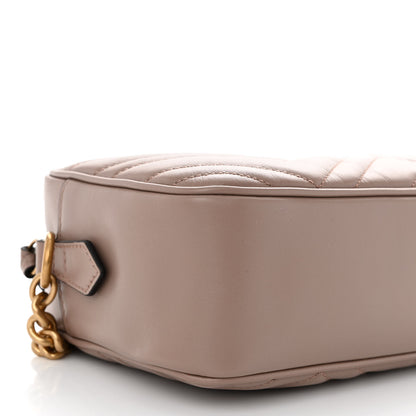 Gucci Calfskin Matelasse Small GG Marmont Chain Shoulder Bag Porcelain Rose 9 of 11