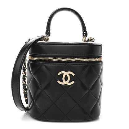 Chanel Lambskin Quilted Trendy Vanity Case Black 1 of 10