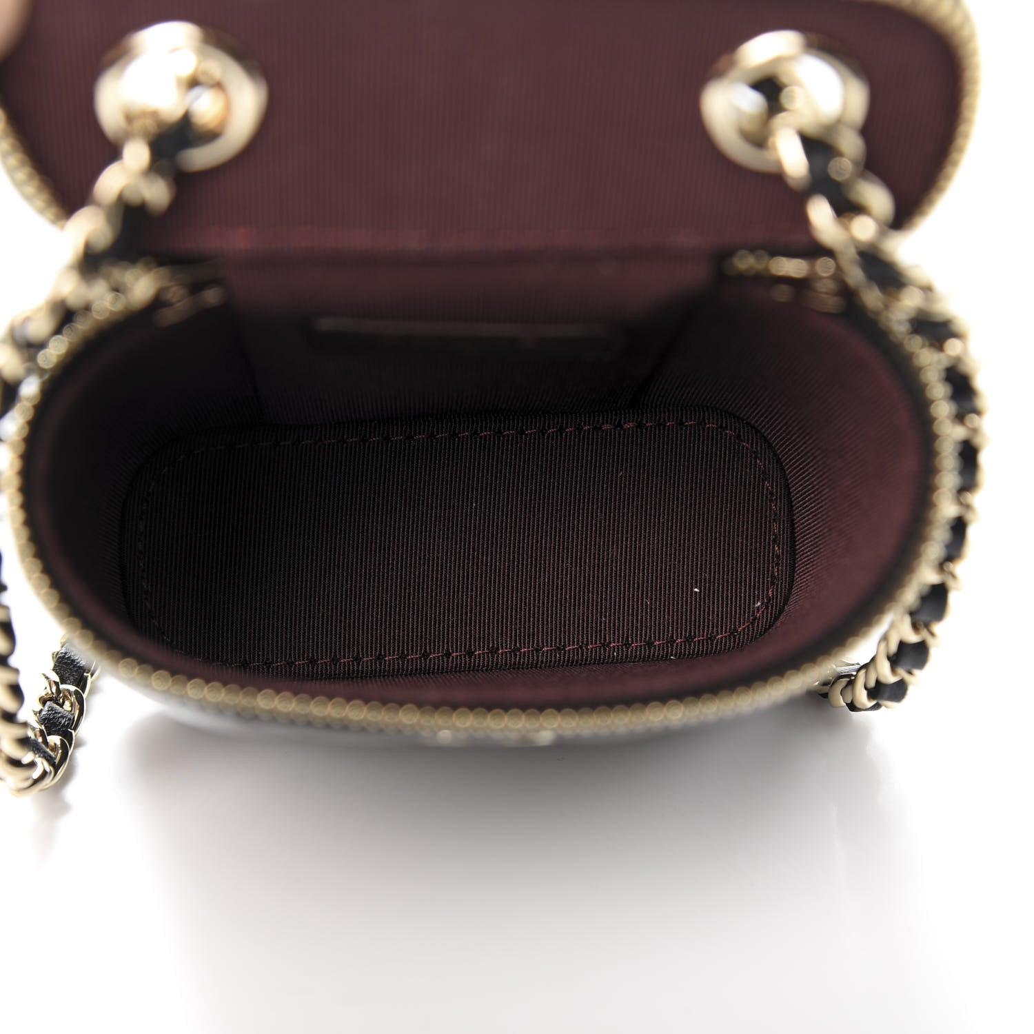 Chanel Lambskin Quilted Small Vertical Coco Beauty Vanity Case With Chain Black 5 of 11