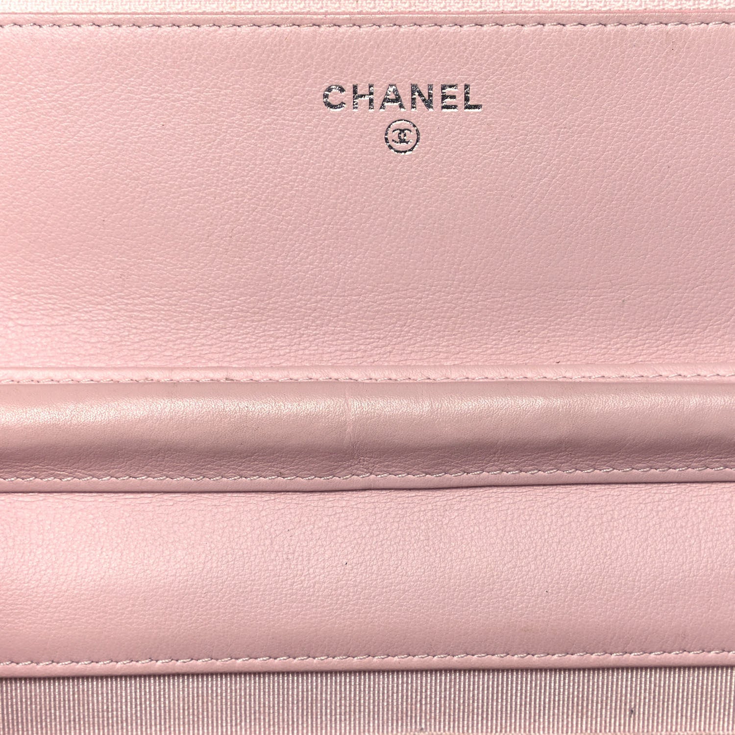 Chanel Patent Quilted Wallet On Chain WOC Pink 11 of 15