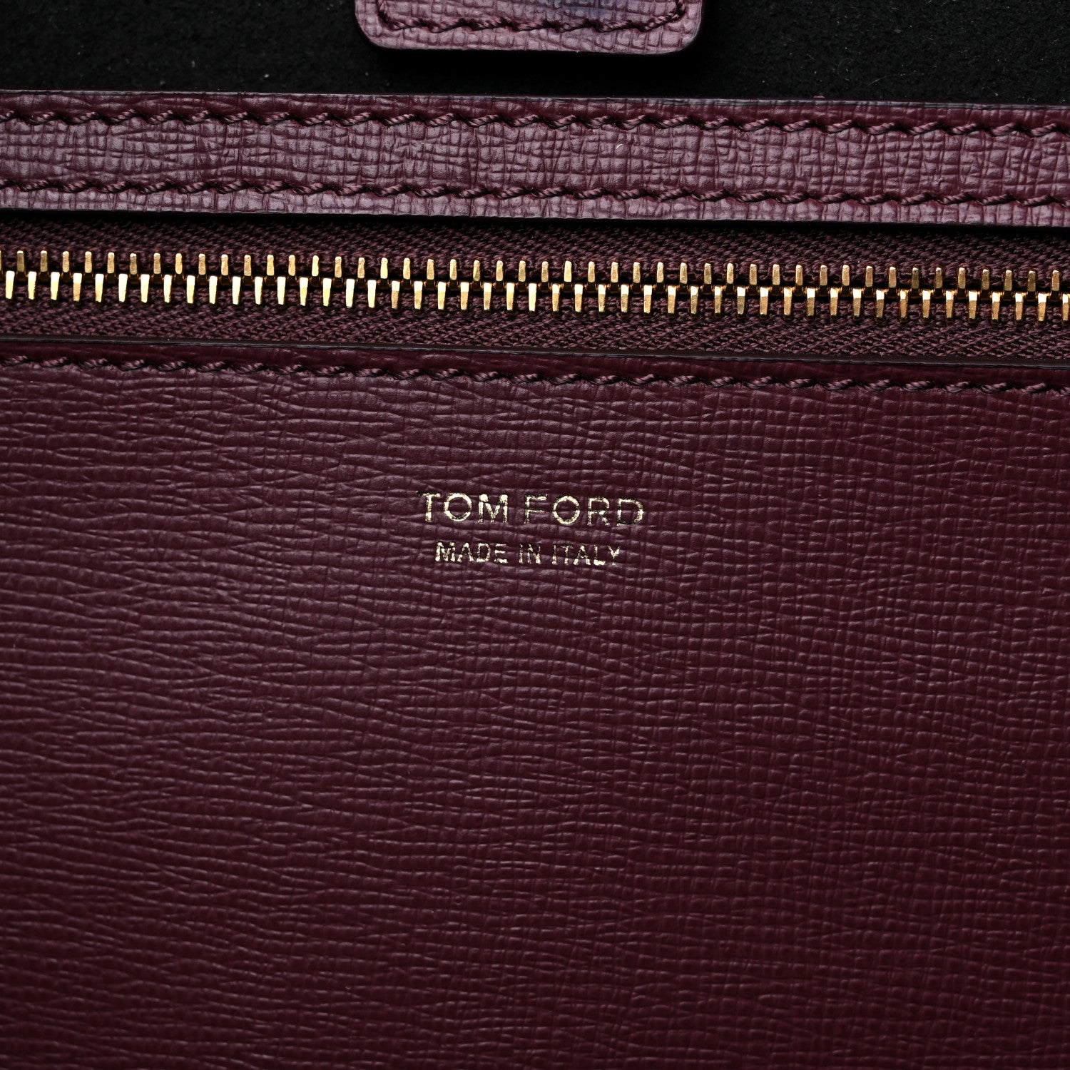 Tom Ford Saffiano Large T Tote Dark Red 6 of 10