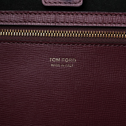 Tom Ford Saffiano Large T Tote Dark Red 6 of 10