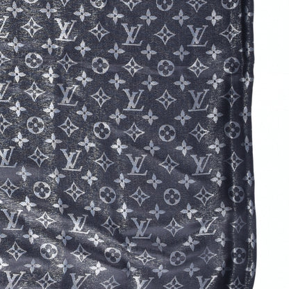 Louis Vuitton Silk Lurex Wool Monogram Shine Shawl Black 3 of 5