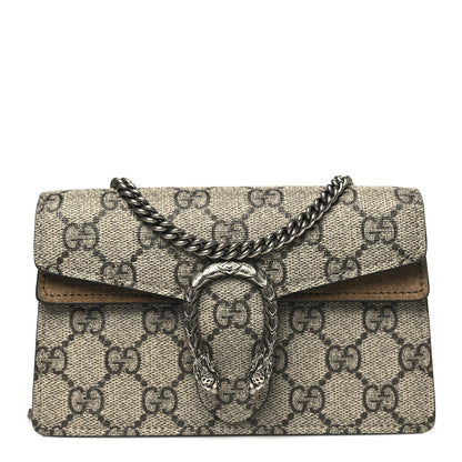 Gucci GG Supreme Monogram Super Mini Dionysus Shoulder Bag Taupe 1 of 11