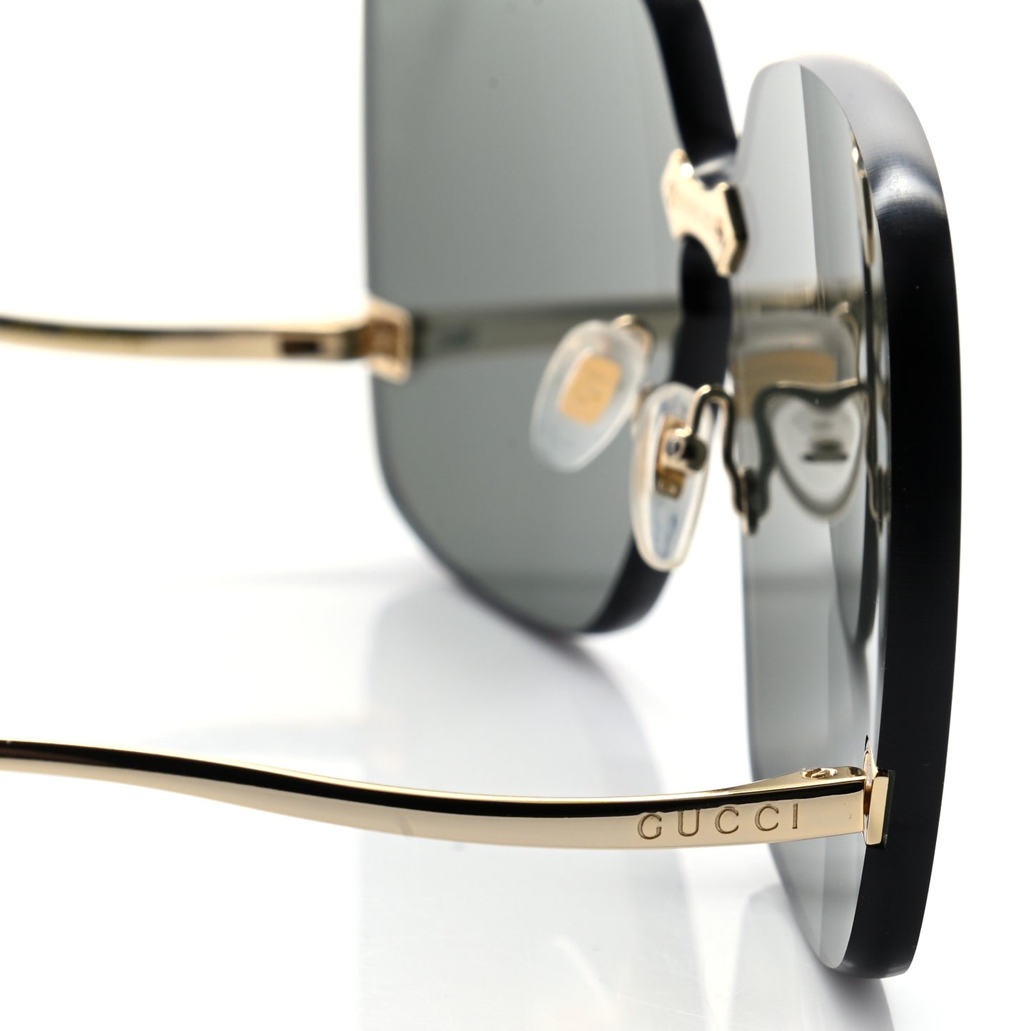 Metal Rimless Sunglasses GG0352S Gold