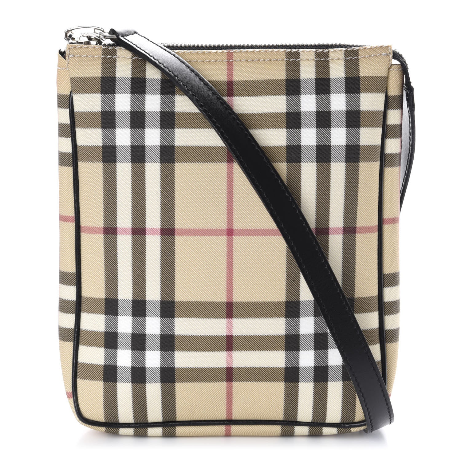 Burberry Haymarket Check Crossbody Bag Black 1 of 10