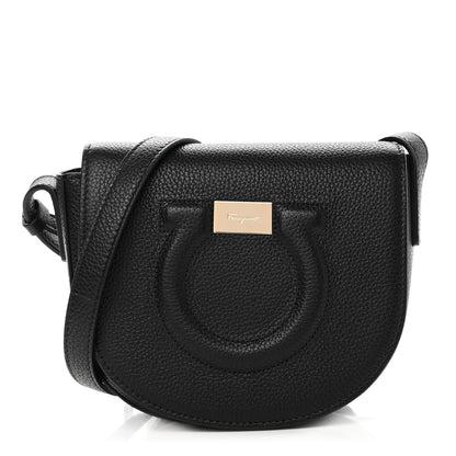 Salvatore Ferragamo Calfskin Gancini City Crossbody Black 1 of 9