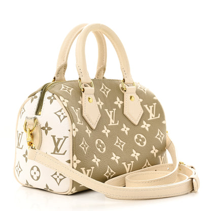 Louis Vuitton Empreinte Monogram Spring in the City Speedy Bandouliere 20 Kaki Beige Cream 3 of 12