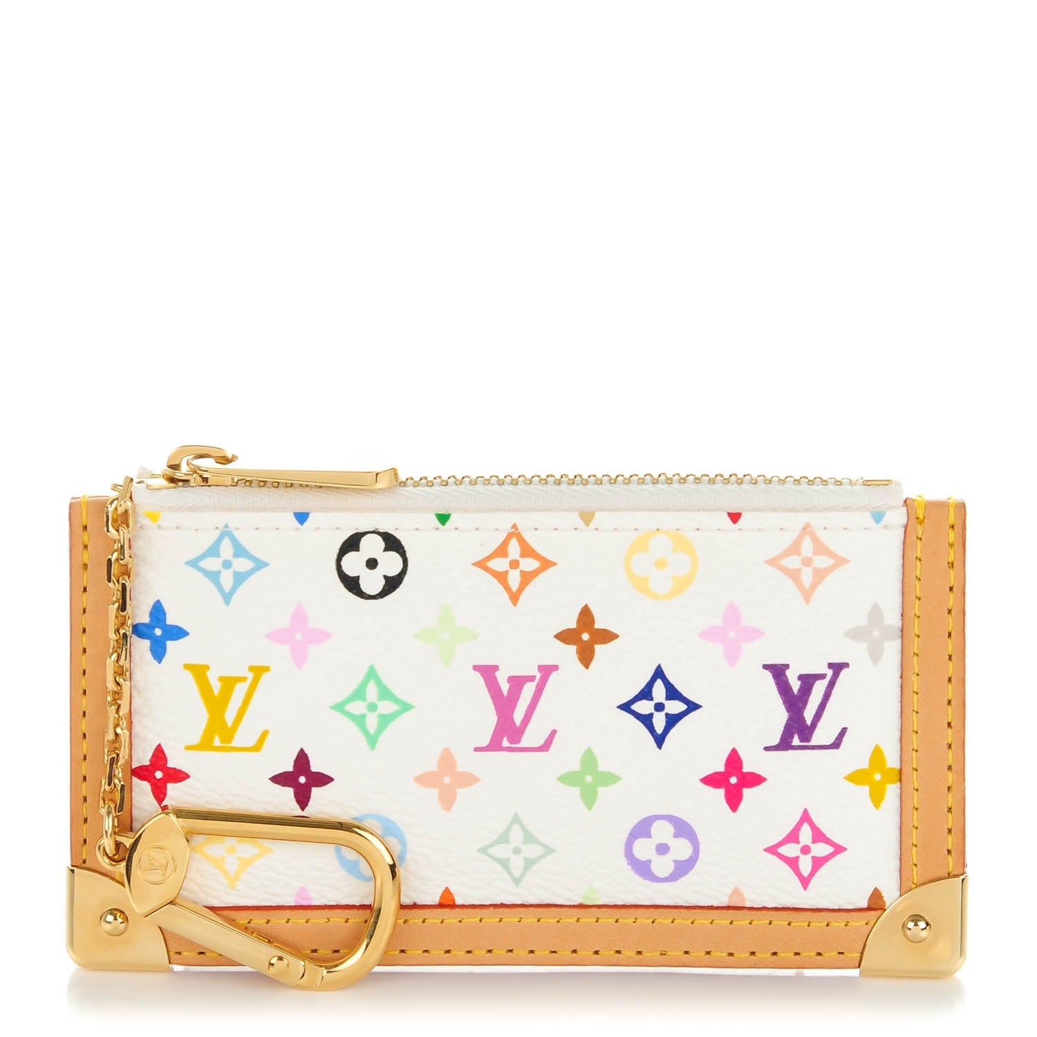 Louis Vuitton Monogram Multicolor Key Pouch White 1 of 7