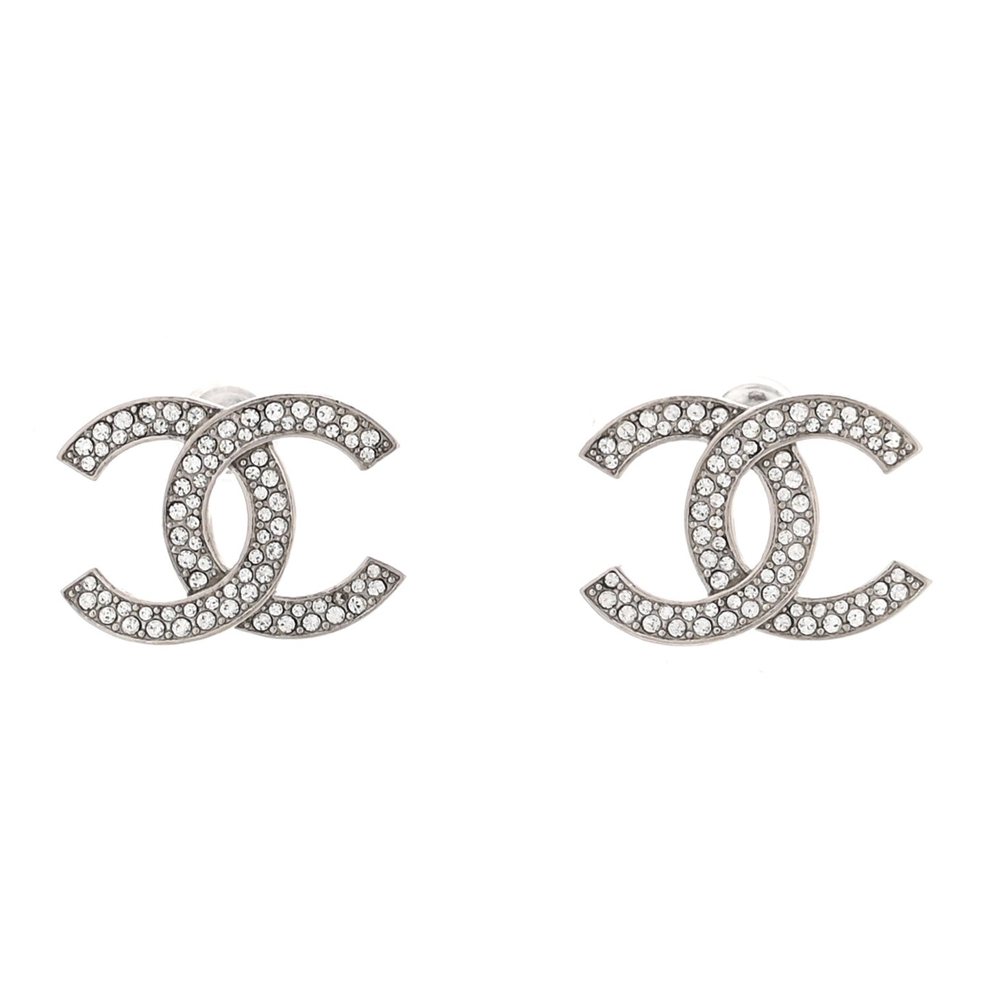 Crystal Palais Garnier CC Earrings Silver