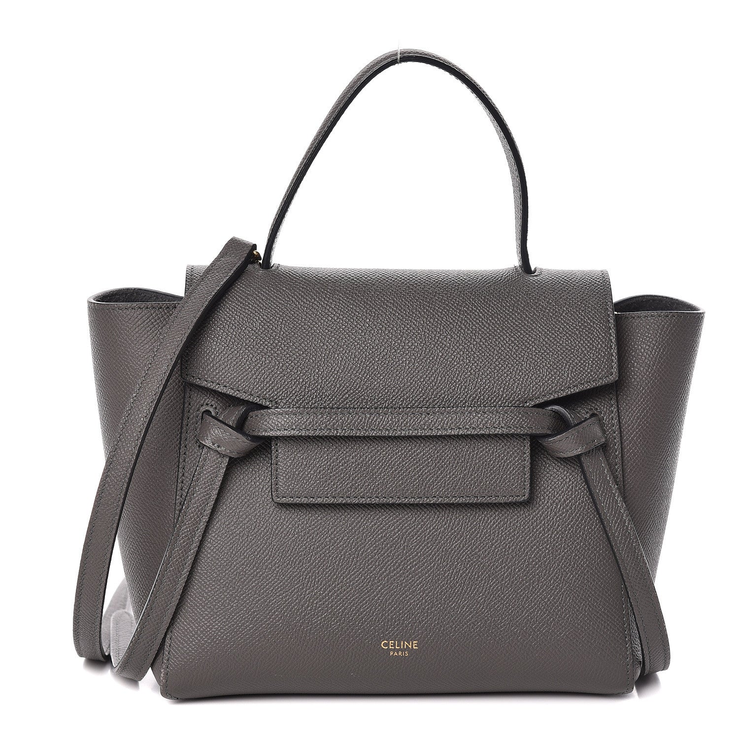 Celine Grained Calfskin Nano Belt Bag Grey 1 of 9