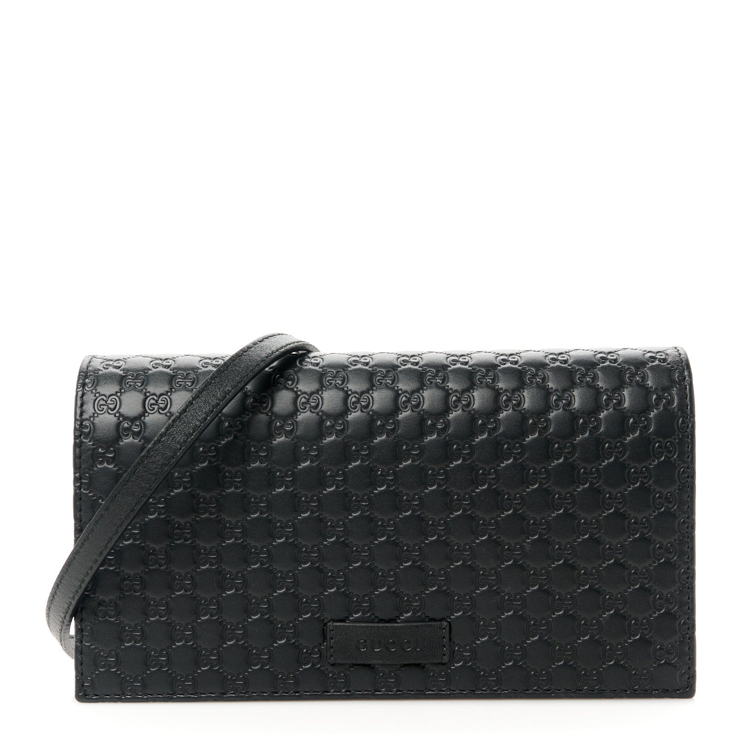 Gucci Microguccissima Crossbody Wallet Black 1 of 10
