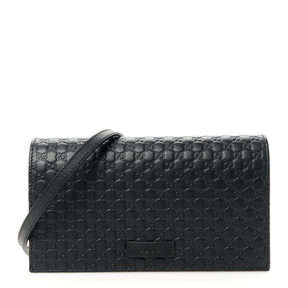 Gucci Microguccissima Crossbody Wallet Black 1 of 10