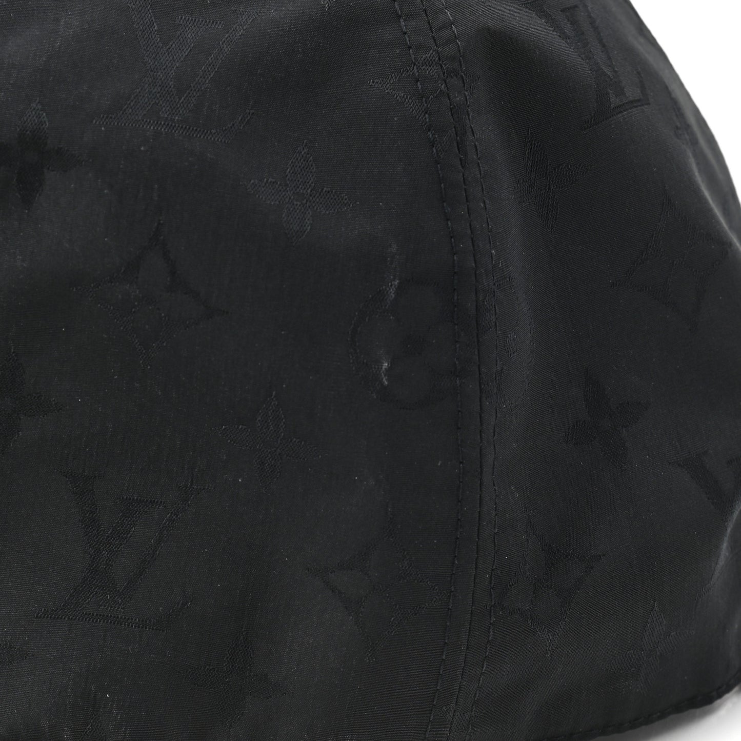 Polyester Silk Monogram LV Get Ready Cap L Black
