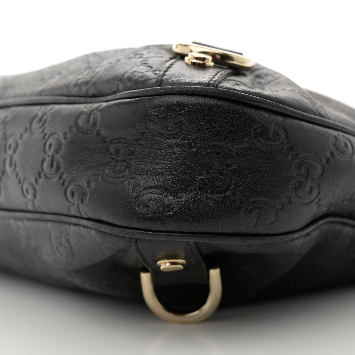 Guccissima Medium Abbey D Ring Hobo Black