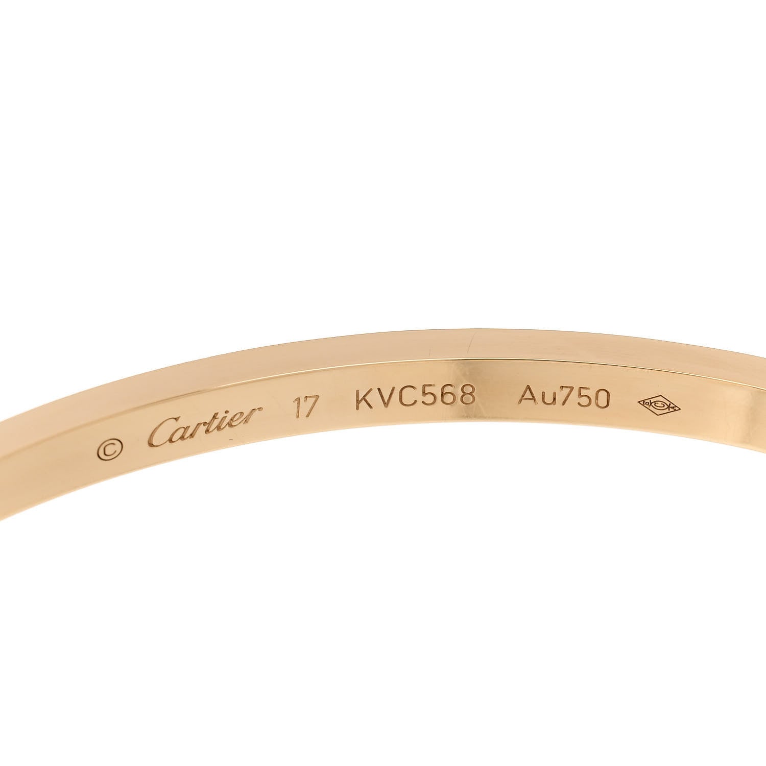 Cartier 18K Yellow Gold 6 Diamond Small LOVE Bracelet 17 6 of 8