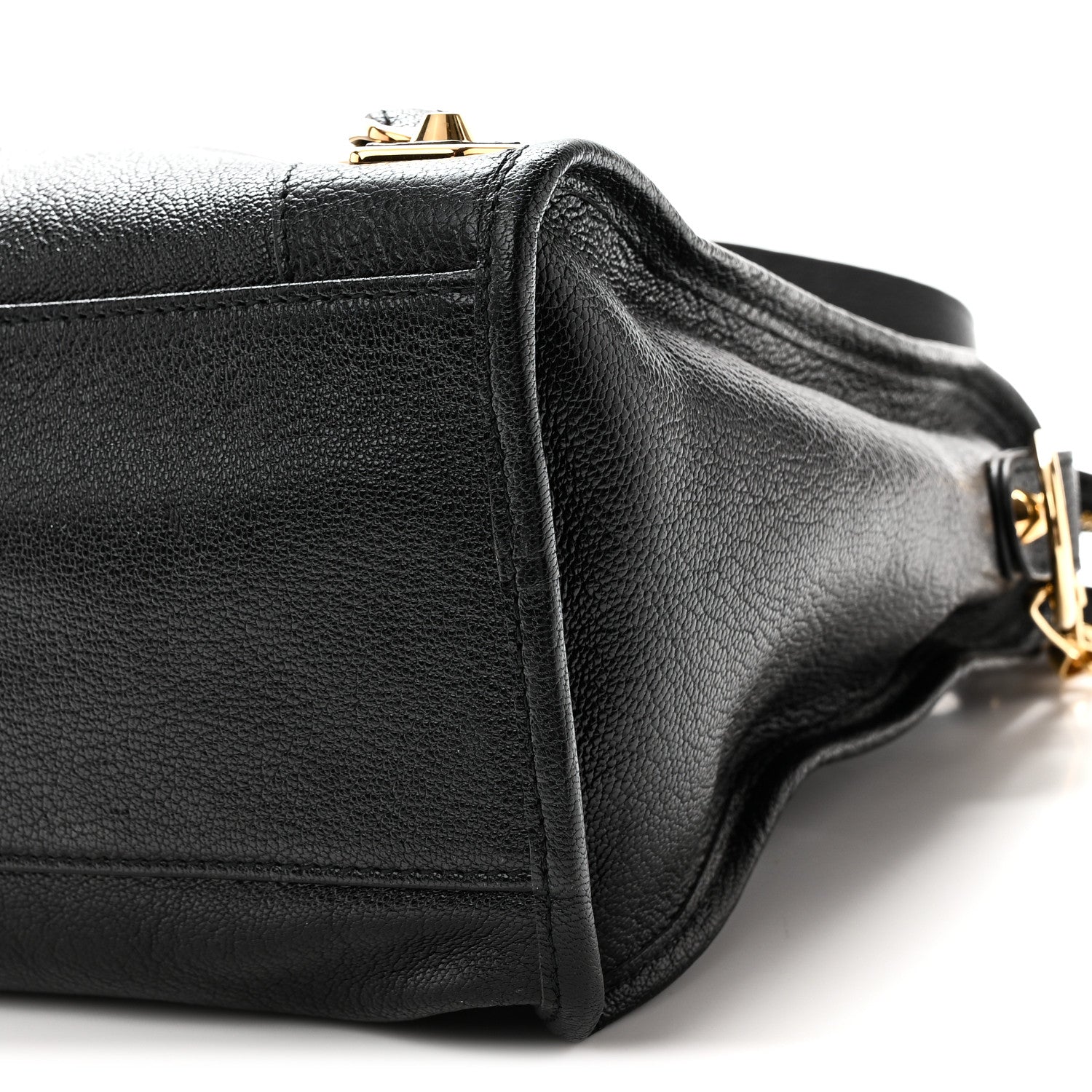 Balenciaga Chevre Gold Metallic Edge Hardware City Black 11 of 11