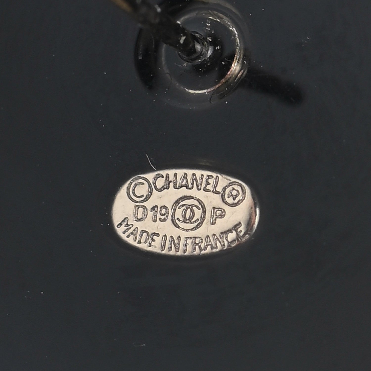Chanel Resin Camellia CC Earrings Black 4 of 5