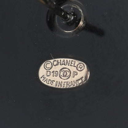 Chanel Resin Camellia CC Earrings Black 4 of 5