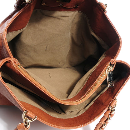 Fendi Crinkled Lambskin Colorblock Mia Tote Camel Osso Naturale 5 of 9