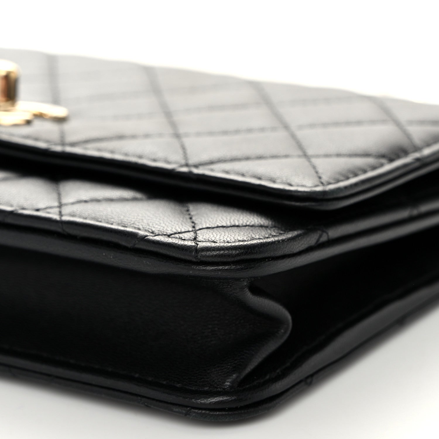 Chanel Lambskin Quilted Trendy CC Wallet On Chain WOC Black 11 of 12