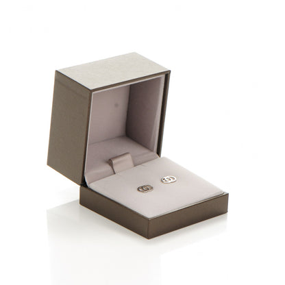 Gucci 18K White Gold GG Tissue Stud Earrings 7 of 7
