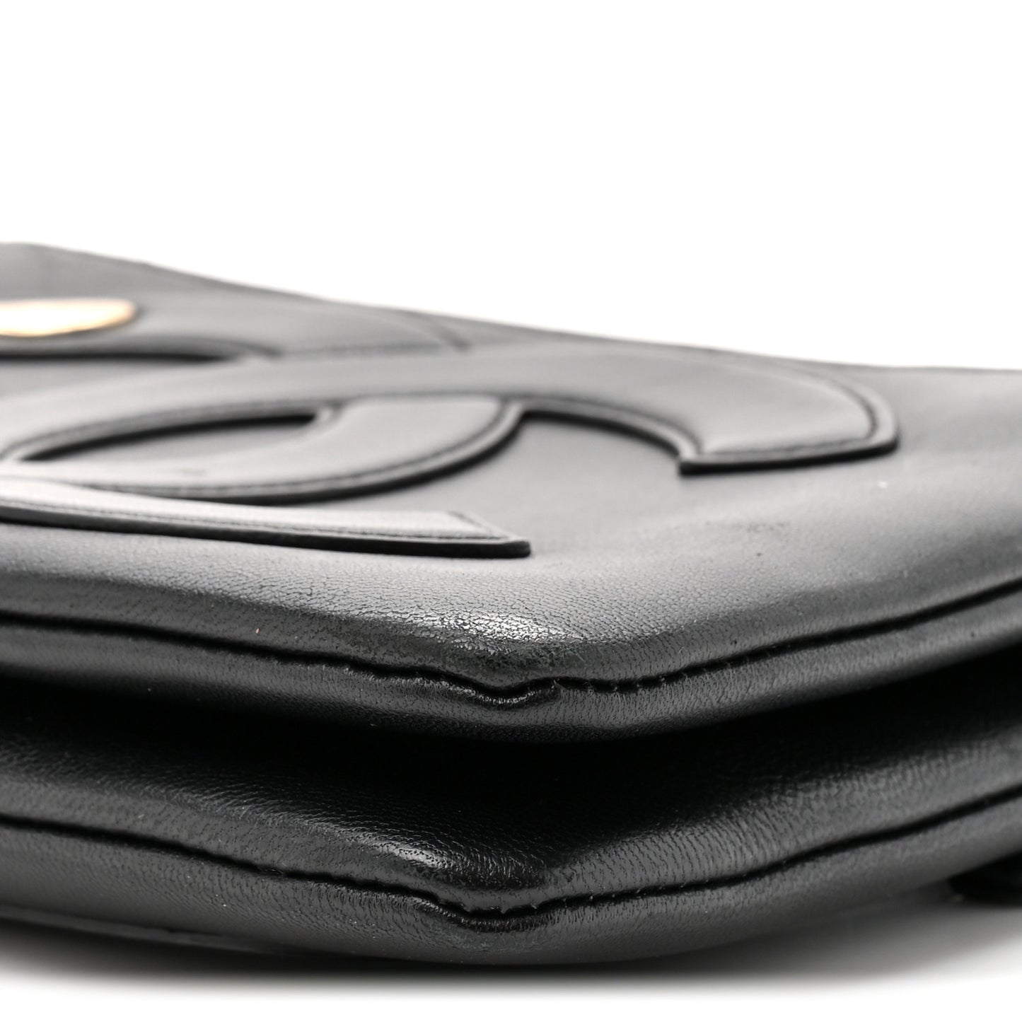 Lambskin CC Mania Waist Belt Bag Black
