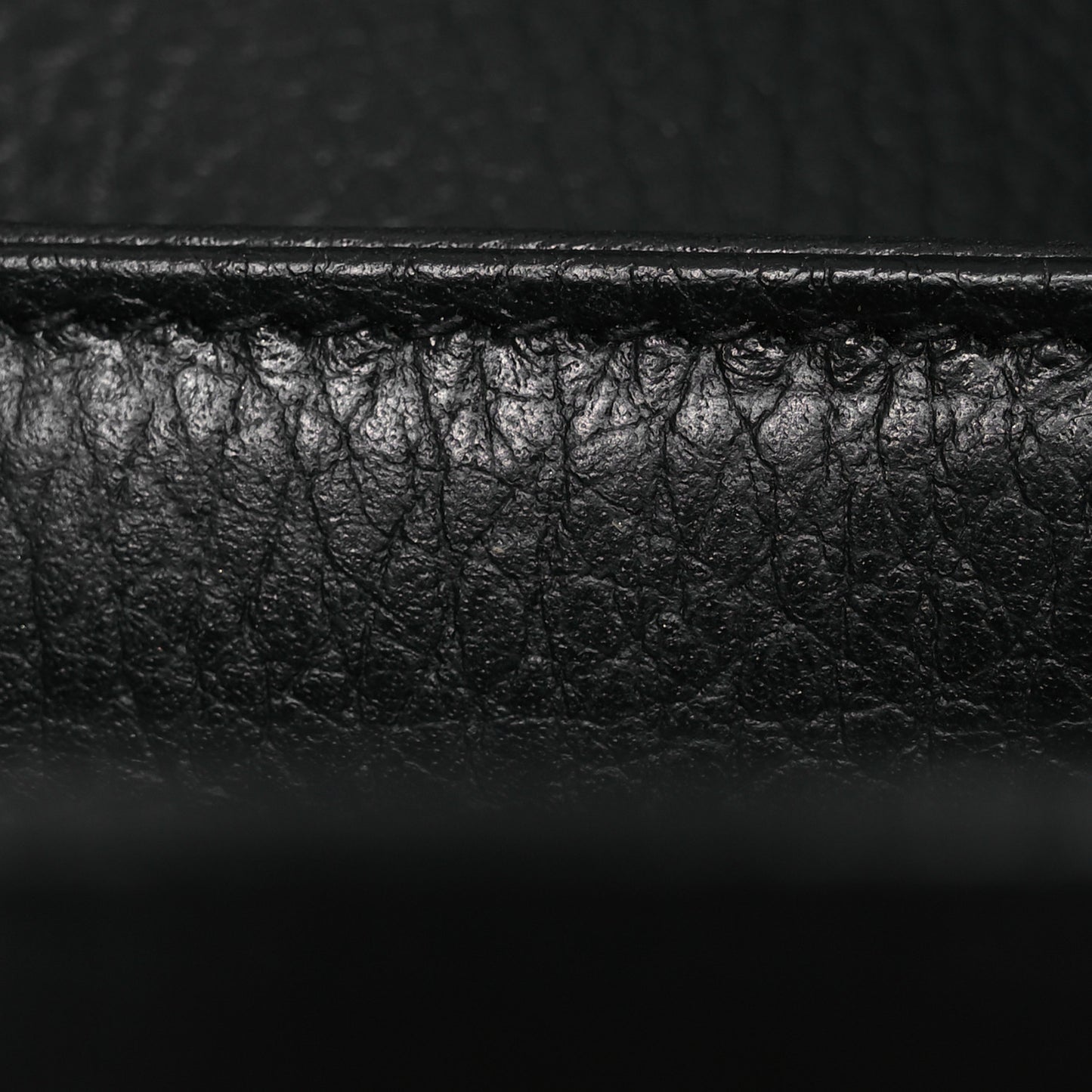 Dollar Calfskin Interlocking G Top Handle Shoulder Bag Black