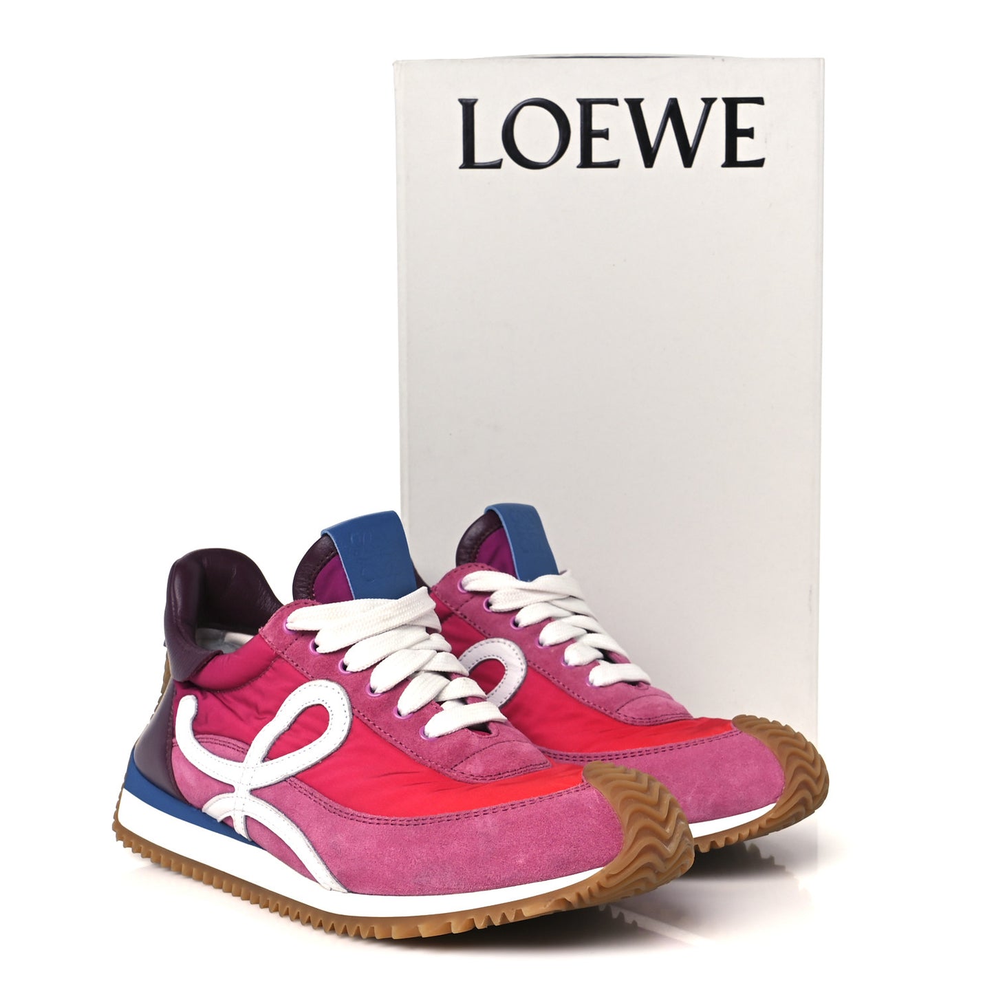 Nylon Suede Flow Runners 2.0 Sneakers 37 Gradient Pink White