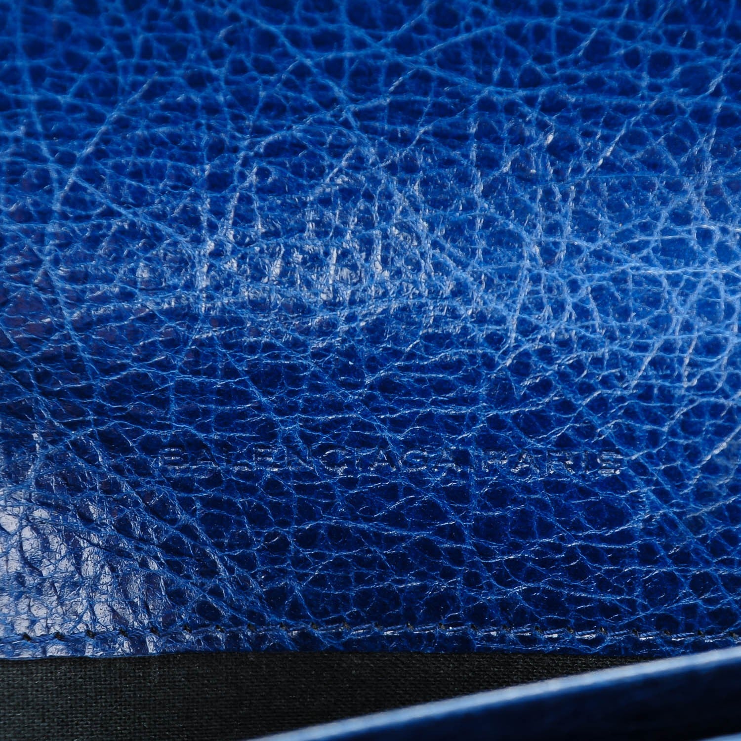 Balenciaga Agneau Classic Hardware Money Wallet Bleu Mineral 6 of 8