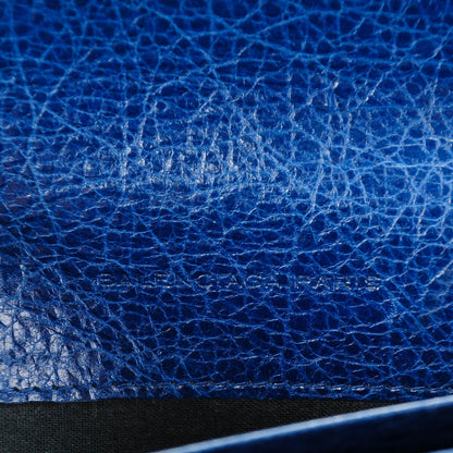 Balenciaga Agneau Classic Hardware Money Wallet Bleu Mineral 6 of 8