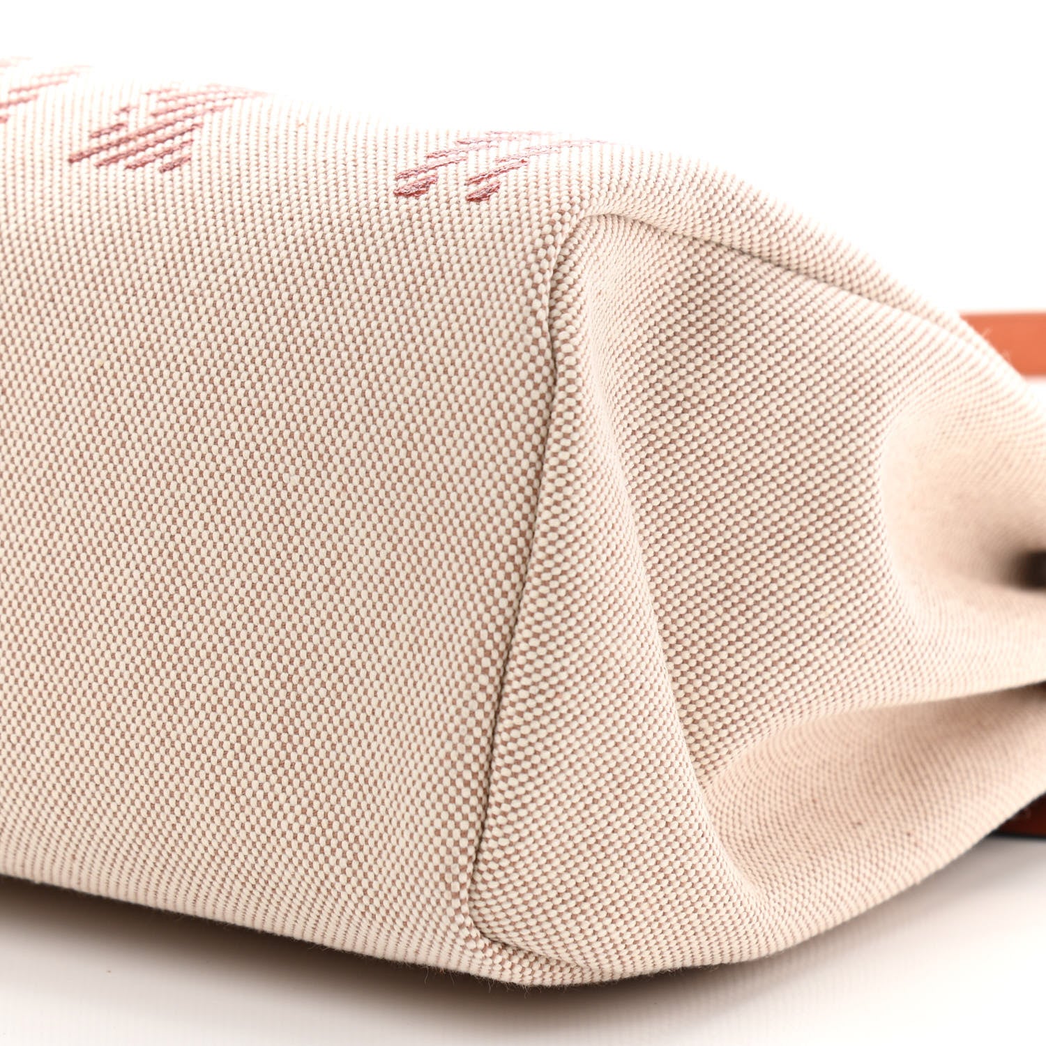 Hermes Vache Hunter Toile H Brides de Gala Herbag Zip Retourne 31 PM Cuivre Ecru Beige 11 of 12