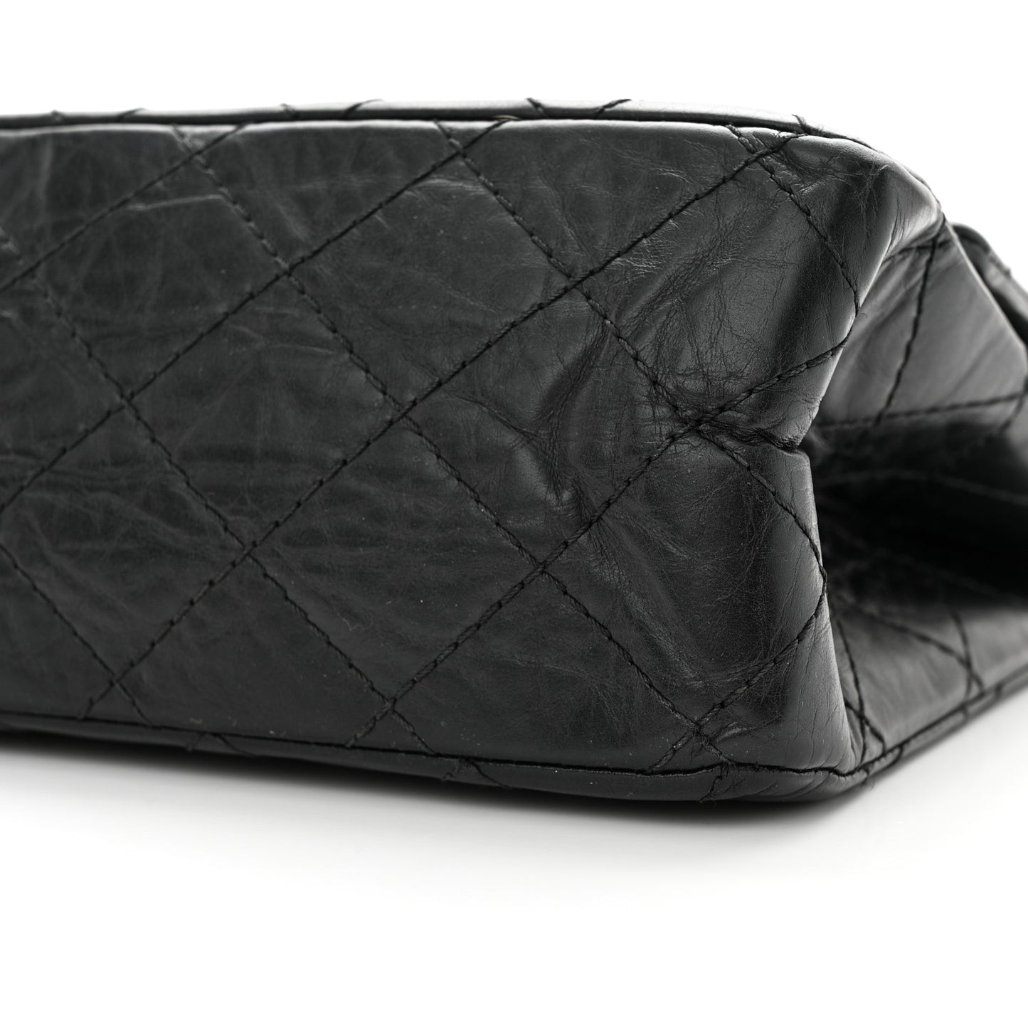 Aged Calfskin Quilted 2.55 Reissue 226 Flap Black