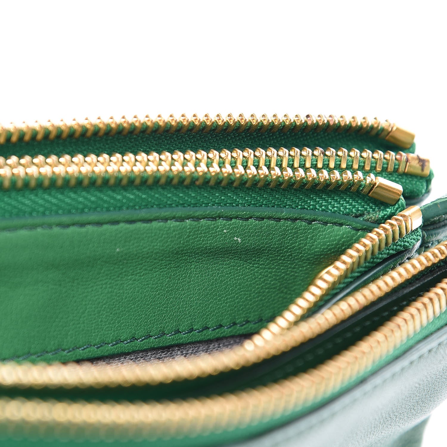 Celine Lambskin Small Trio Crossbody Bag Grass 11 of 13
