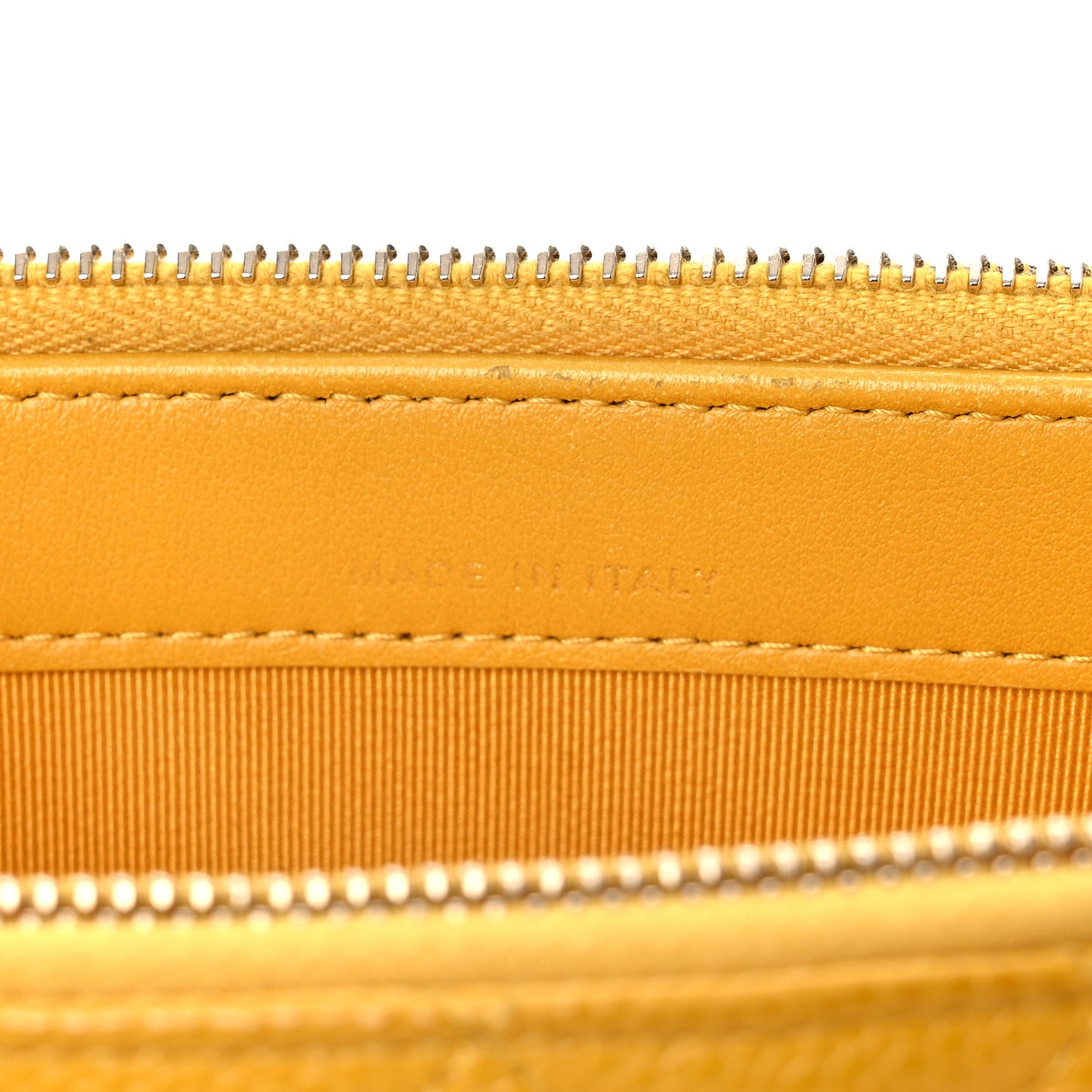 Caviar Quilted Small Clutch With Chain Yellow